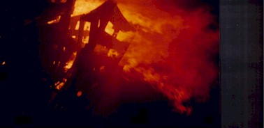 Inside View of House Fire